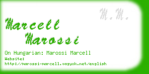 marcell marossi business card